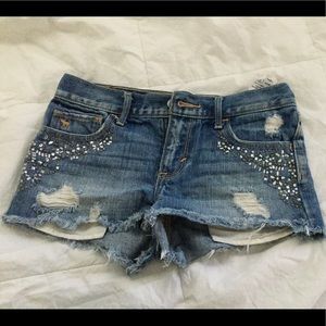 Abercrombie Kids high-rise embellished shorts